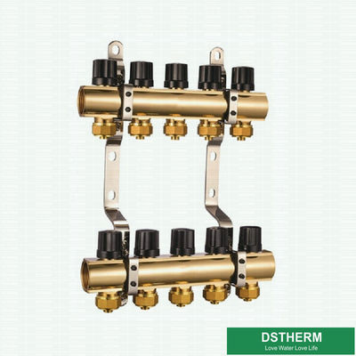 3個のループから12台のループPexの管のための真鍮の多様な床暖房真鍮水分離器多岐管