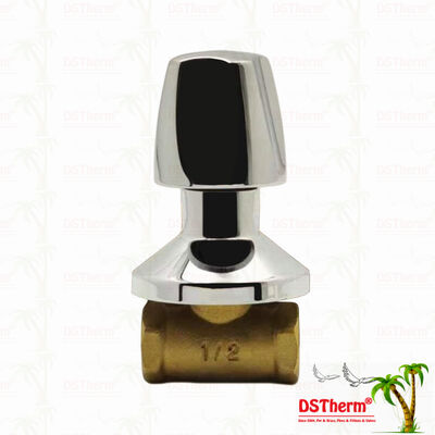 クロムメッキ真鍮製止水弁 グローバルバルブ 南米スタイル A 1/2インチ-1インチ