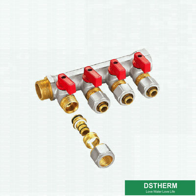 床暖房システム水ミキサー弁の真鍮多岐管2つの方法3つの方法から6つの方法
