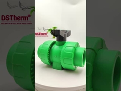 ロックボール PPR ダブルユニオンボールバルブ プラスチックボール S2.5 20-63MM カスタマイズされたLOGO