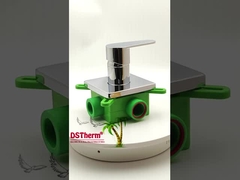 3ウェイPPRクロムメッキミキサーシャワーバルブ、スクエアパネル付き20 25mm 2イン1アウト