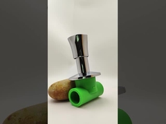 PPRクロムメッキストップバルブ、滑り止めハンドル付き、パイプライン20-40mm、カスタマイズ可能なサイズ