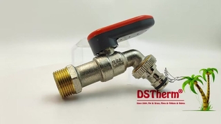 ロック可能なハンドルボールビブコック