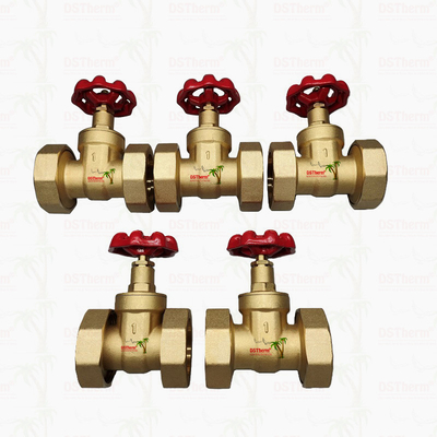 ブラスユニオンゲートバルブ 赤鋳鉄ハンドル 高流量 1/2 "-4" オーダーメイドサイズ