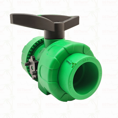 ロックボール PPR ダブルユニオンボールバルブ プラスチックボール S2.5 20-63MM カスタマイズされたLOGO