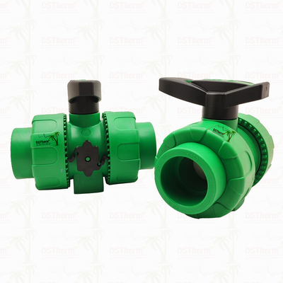 ロックボール PPR ダブルユニオンボールバルブ プラスチックボール S2.5 20-63MM カスタマイズされたLOGO