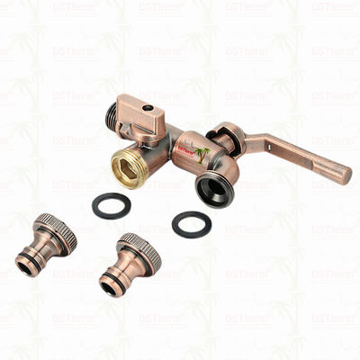 2つの出口ガーデンビブコック 青銅の蛇口 青銅の蛇口 バルブ 水道蛇口 1/2 "-1"