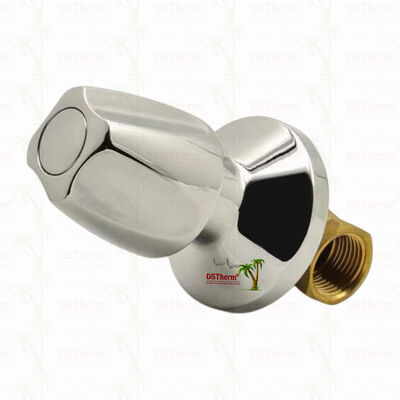 クロムメッキ真鍮製止水弁 グローバルバルブ 南米スタイル A 1/2インチ-1インチ