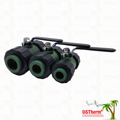 PPR ダブル ユニオン ボール バルブ ブラス ボール 鉄 ハンドル 20-63MM オーダーメイド ロゴ