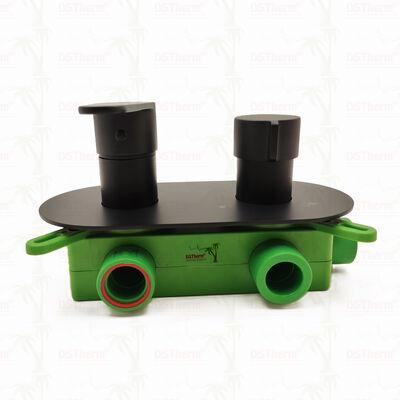 PPR 5 Ways 温度と流量制御のためのブラックプレートミクサーシャワーバルブ