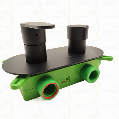 PPR 5 Ways 温度と流量制御のためのブラックプレートミクサーシャワーバルブ