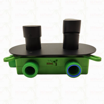 PPR 5 Ways 温度と流量制御のためのブラックプレートミクサーシャワーバルブ