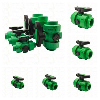 ロック可能 ゼロメタル ゼロリーク PPR ダブルユニオンボールバルブ プラスチックダブルユニオンボールバルブ