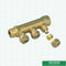 2つの方法から熱湯の供給のための球弁が付いているPexの管のための6つの方法真鍮水分離器多岐管
