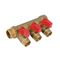 2つの方法からPexのための6つの方法真鍮水分離器多岐管は熱湯の供給のためのWithFemaleねじ付属品を配管する